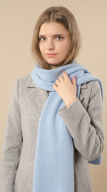 Пуховый шарф Ш402-04 голубой