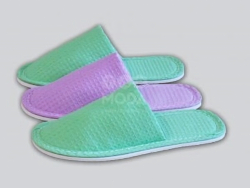Тапочки домашние женские верх вафельное полотно, подклад вафельное полотно, р-р. 40