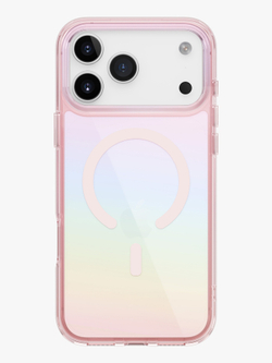 Uniq для iPhone 17 Pro чехол Iridescia (holographic) Pink Prism (Magsafe)