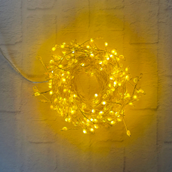 Гирлянда 1м Snake Light Капли Макро на серебряном проводе 400 ламп