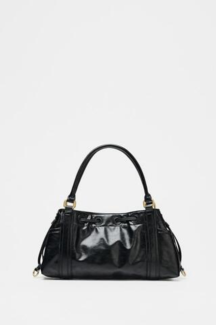 ZARA СУМКА ЧЕРЕЗ ПЛЕЧО, ЧЕРНЫЙ