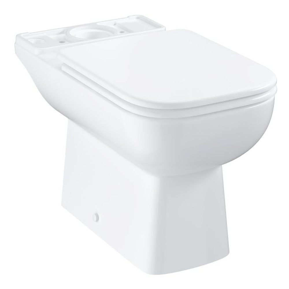 Bau Edge Ceramic Унитаз напольный, безободковый,  горизонтальный выпуск (для бачка внешнего монтажа)