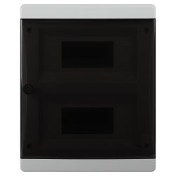 Корпус пластиковый встраиваемый ЭРА COMFORT ЩРВ-П-18 IP40 прозрачная крышка белый | Корпуса пластиковые модульные