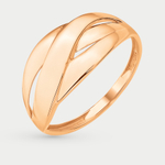 Кольцо женское из розового золота 585 пробы без вставок (арт. К10013203)