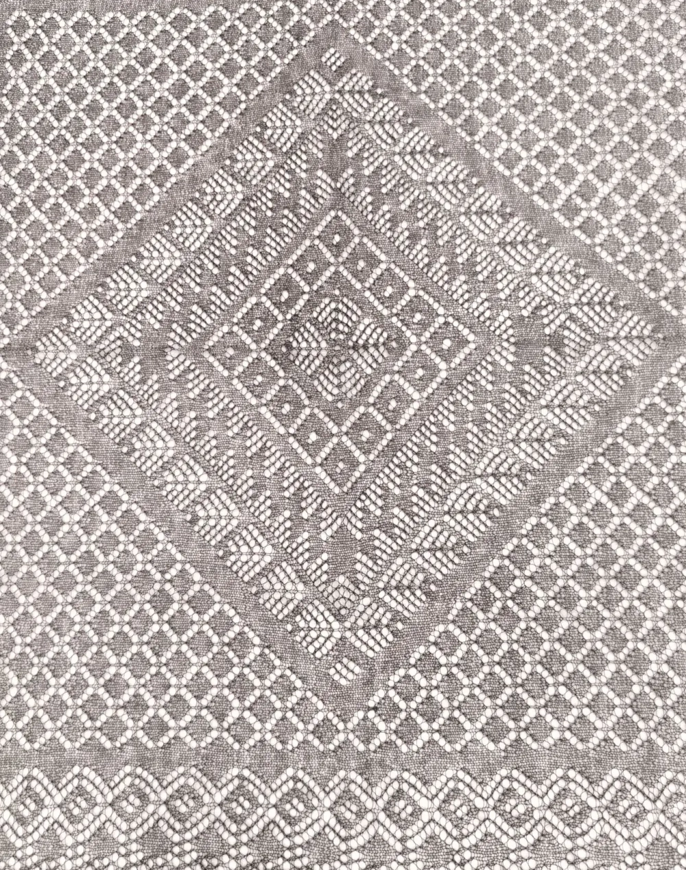 Оренбургский пуховый платок-паутинка А120-03 серый