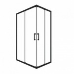 Душевая ширма DIONRIA (120х80) прозрачное стекло, профиль черный