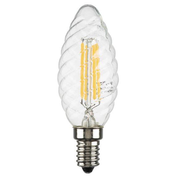 Лампа светодиодная филаментная Lightstar LED Filament E14 6W 4000K свеча прозрачная 933704