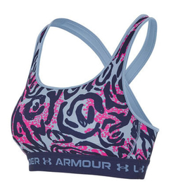 ТОП теннисный Under Armour Crossback Mid Print Sports Bra - Бирюзовый