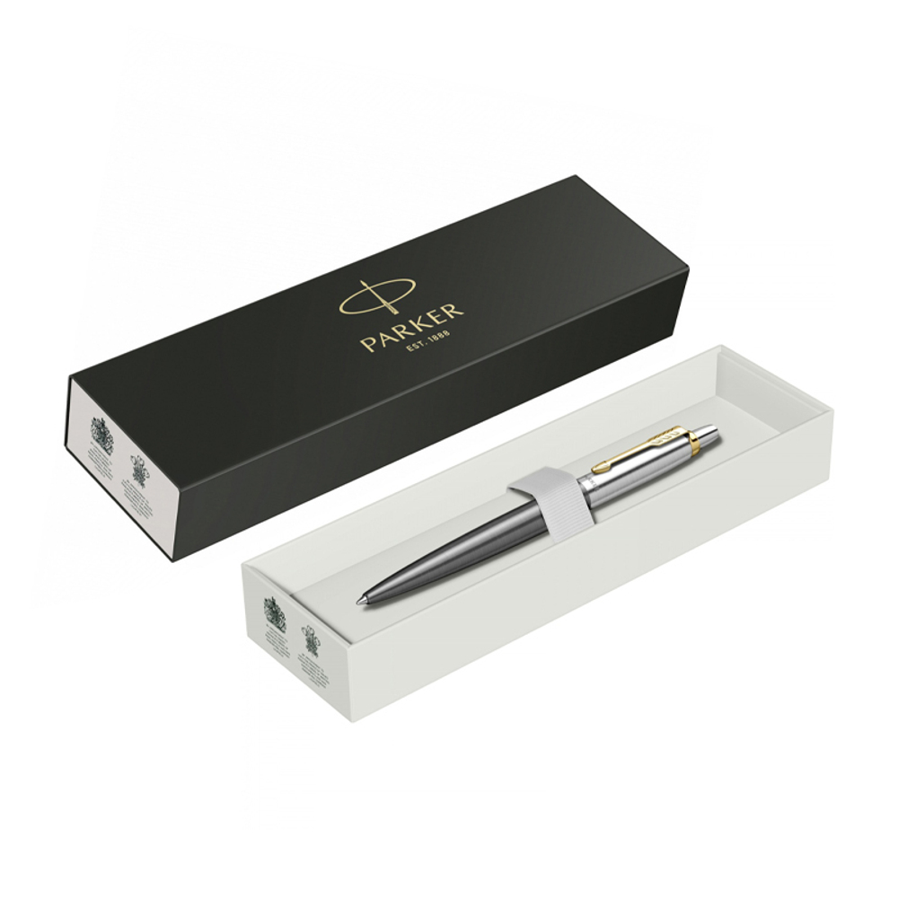 Шариковая ручка Parker Jotter Grey Core GT Mblue в подарочной коробке