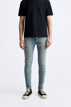 ZARA ДЖИНСЫ SKINNY FIT, ЗЕЛЕНОВАТО-СИНИЙ