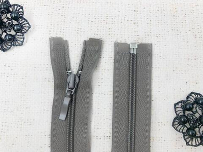 Молния спираль, Т5, L 40 см, серо-бежевый