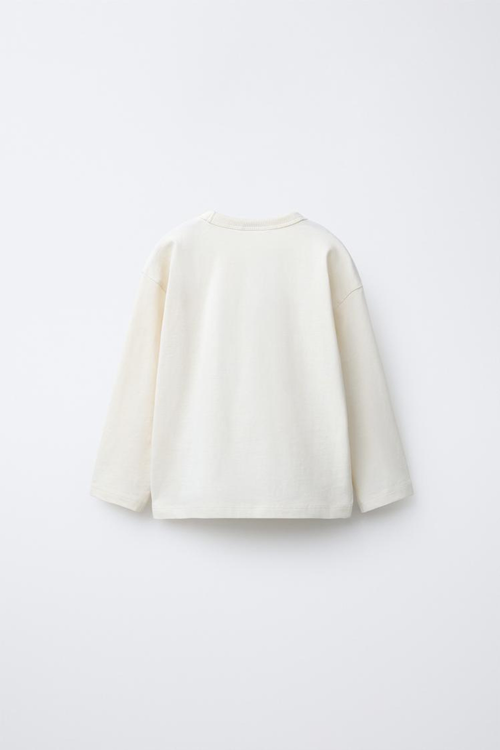 ZARA ФУТБОЛКА С ПРИНТОМ «ПИНГВИНЫ», ЭКРЮ