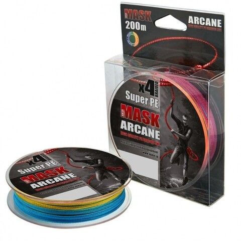 Шнур плетеный Akkoi Mask Arcane X4 0,12мм 200м Multicolor MA4MC/200-0,12