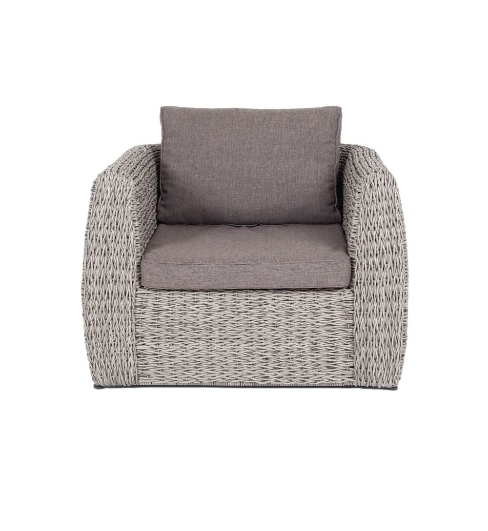 "Кальяри" кресло из искусственного ротанга (гиацинт), цвет серый