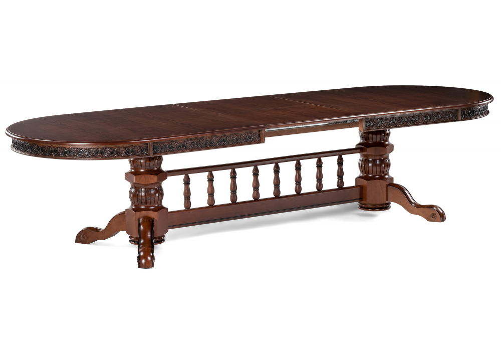 Стол деревянный Woodville Кассиль орех, коричневая патина