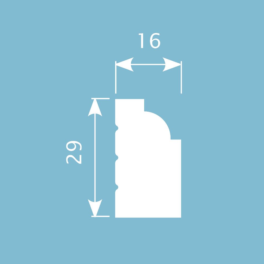 Молдинг Ecopolymer, 29x16 мм