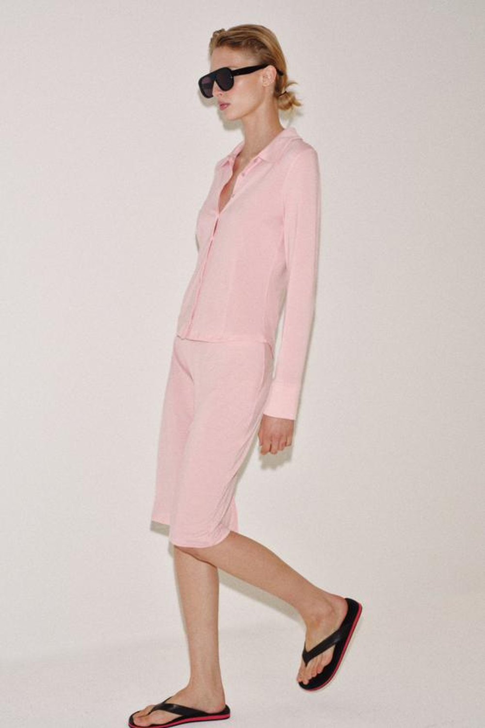 ZARA СВОБОДНАЯ ЮБКА МИДИ, РОЗОВЫЙ