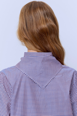 Рубашка виши с бантом и коротким рукавом