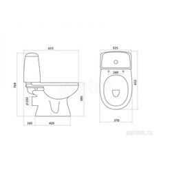 Унитаз-компакт ЦЕЗАРЬ Slim, Soft Close,
