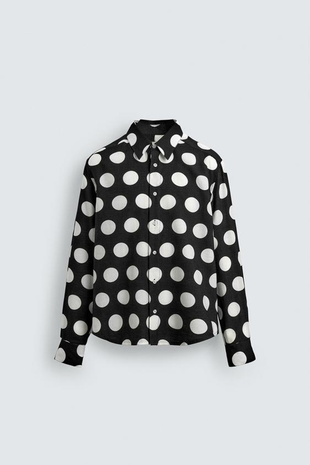 ZARA HARRY LAMBERT X DISNEY РУБАШКА В ГОРОШЕК, ЧЕРНЫЙ