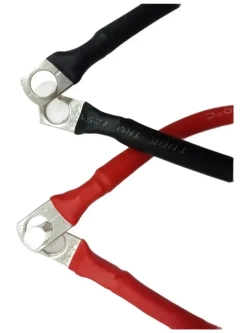 Силовой кабель для аккумулятора с клеммами на ТМЛ, 31 см, красный / черный, 7 AWGС