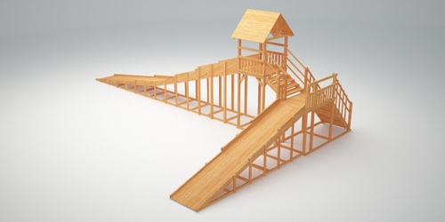 Зимняя горка TORUDA Север wood-10