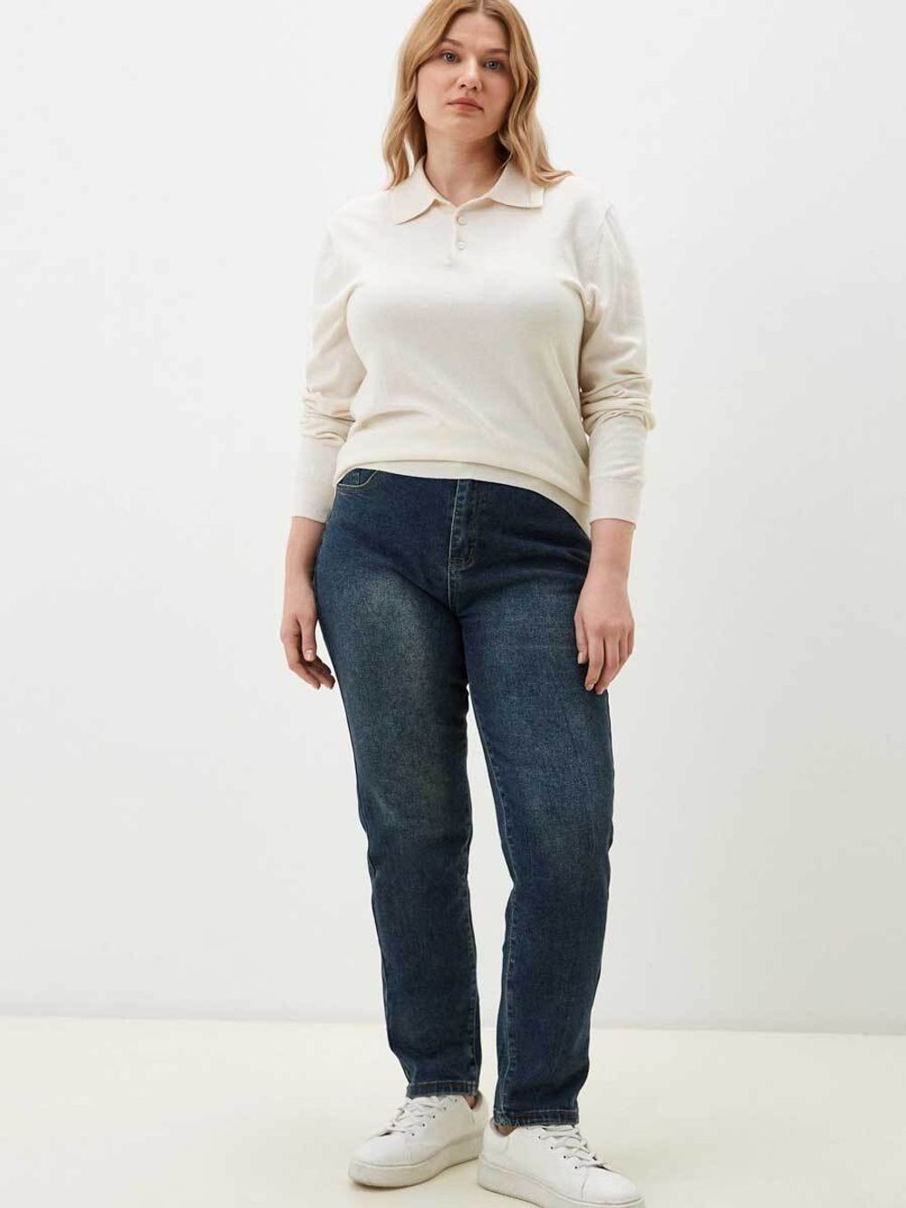 Джинсы больших размеров на молнии