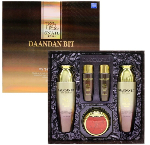 Jigott Daandan Bit Royal Premium Snail 3 Set антивозрастной набор для лица с улиткой