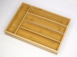 Подставка для столовых приборов, 35,5×25,4×5 см, бамбук