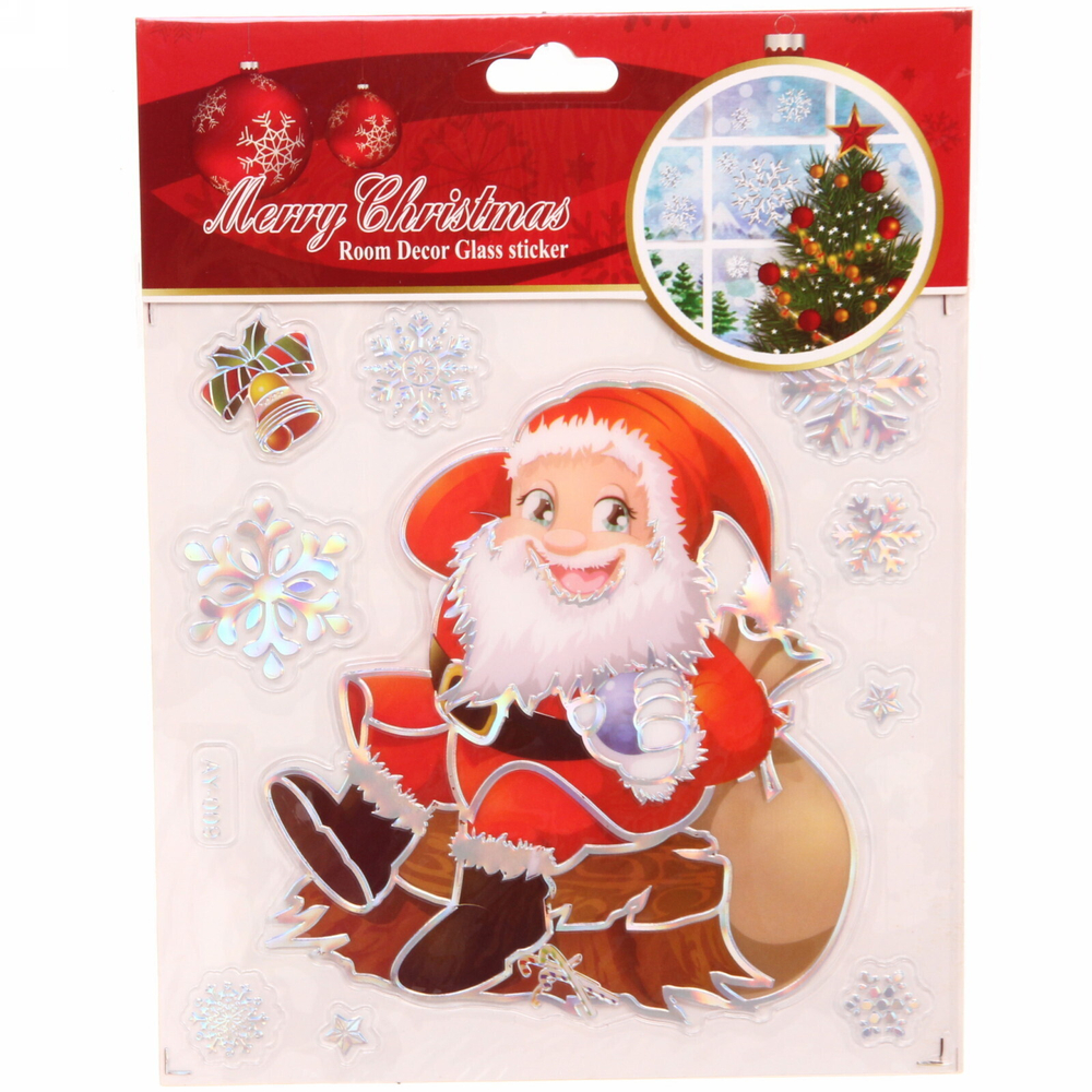 Наклейка новогодняя «Новогодняя радость» , лист 16х21.5 см,микс