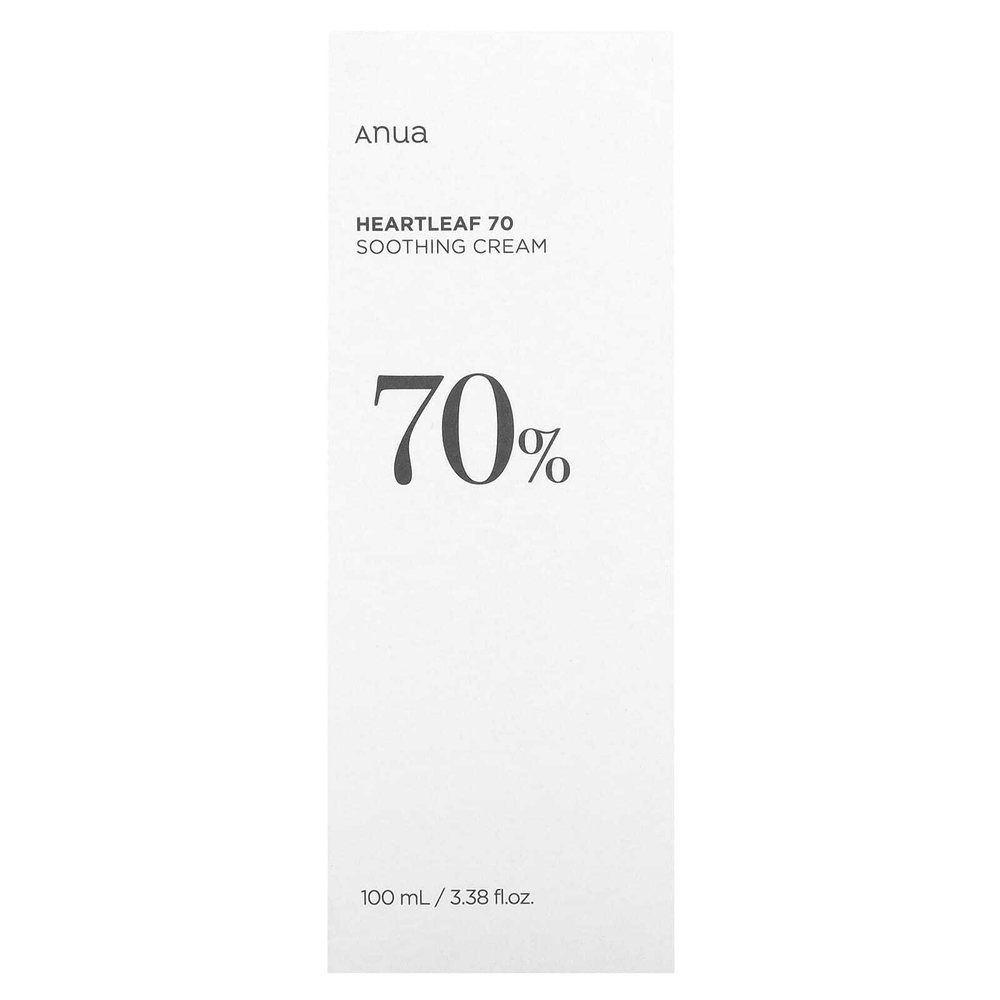 Anua, 70% успокаивающий крем Heartleaf, 100 мл (3,38 жидк. унц.)