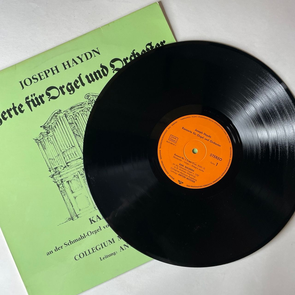 Винтажная виниловая пластинка LP Joseph Haydn Йозеф Гайдн, Karl Maureen, Konzerte fur Orgel und Orchester Nr. 1-3 (Германия 1977)