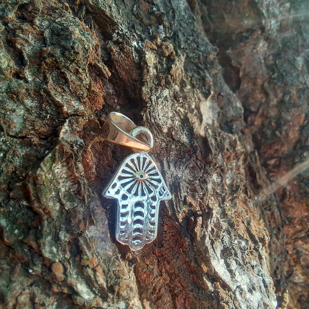 Кулон ХАМСА малый, серебро