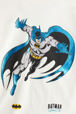 H&M Футболка оверсайз с принтом, белый