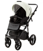 Детская коляска Adamex Nola Deluxe 3 в 1 N-SD104 (КРЕМОВАЯ КОЖА + ЧЕРН.КОЖА)