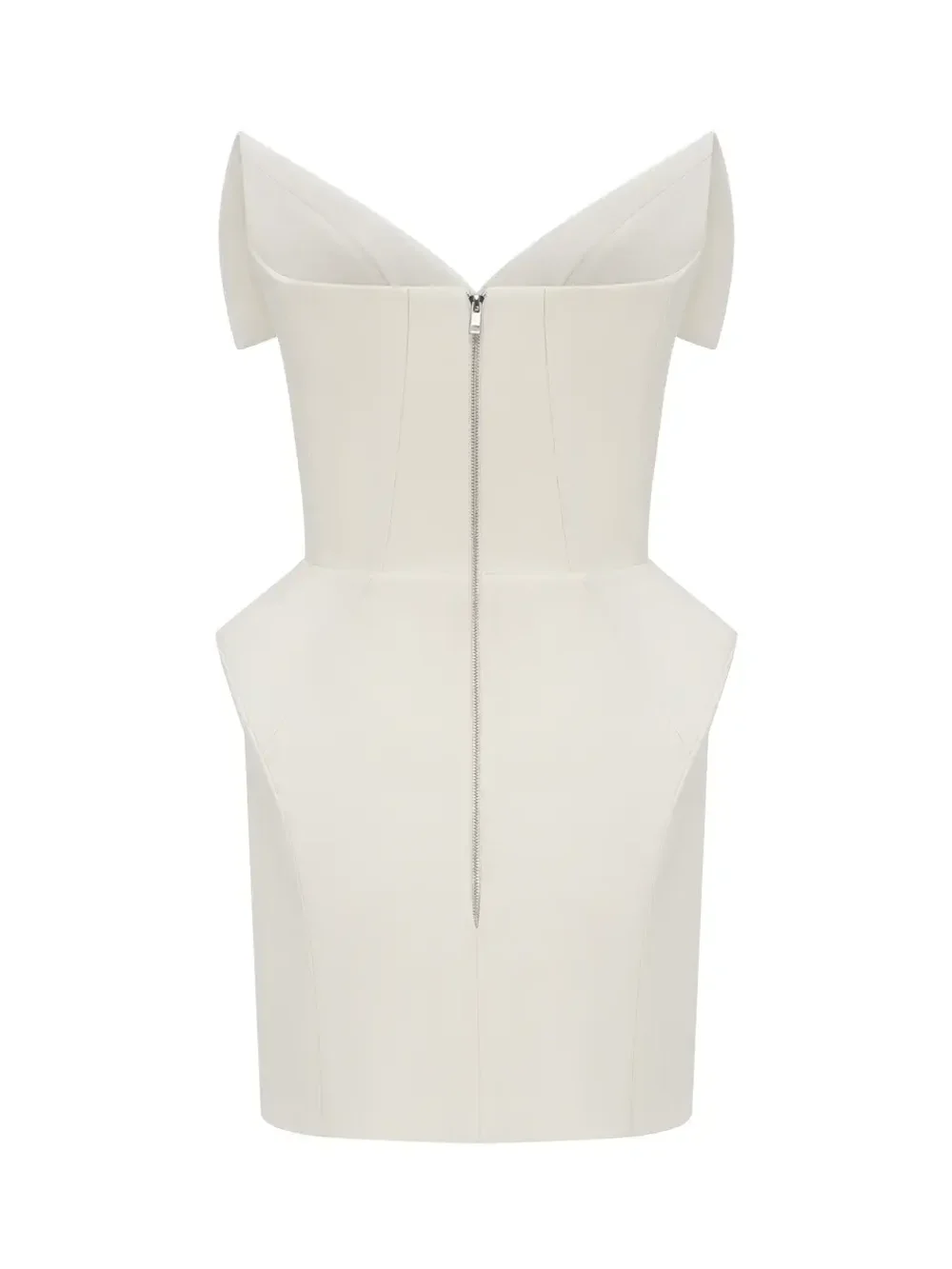 Платье с лацканами, Белое