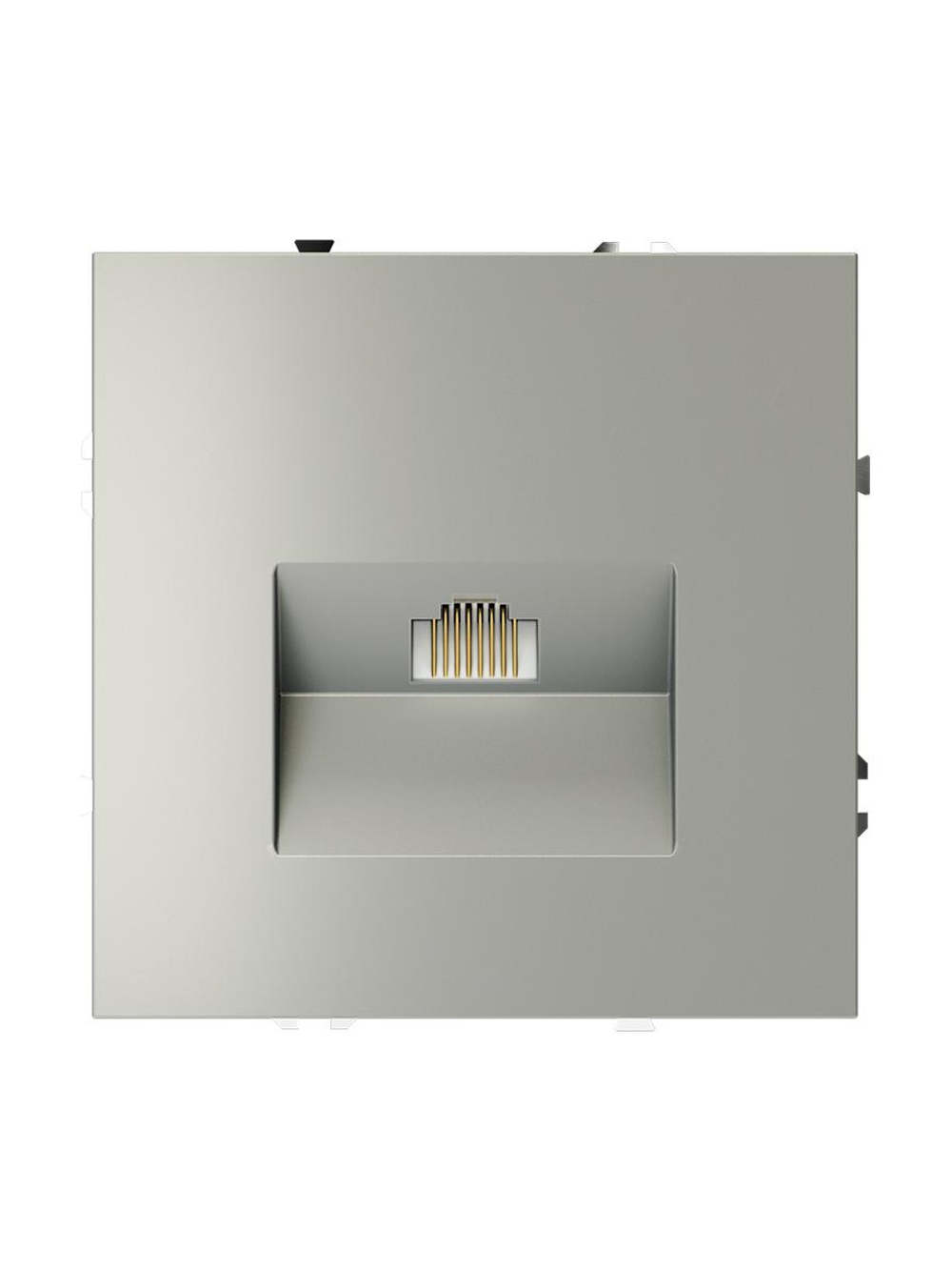 Розетка компьютерная 1-м СП S70 RJ45 кат.6 механизм сталь Voltum VLS060105