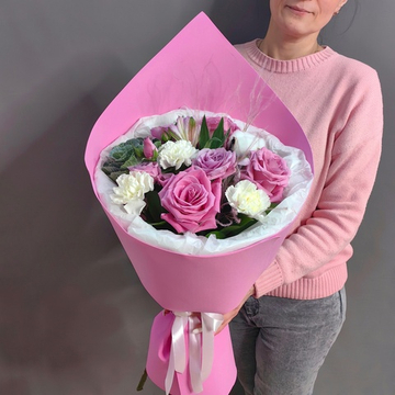 Авторский букет в "конвертике"