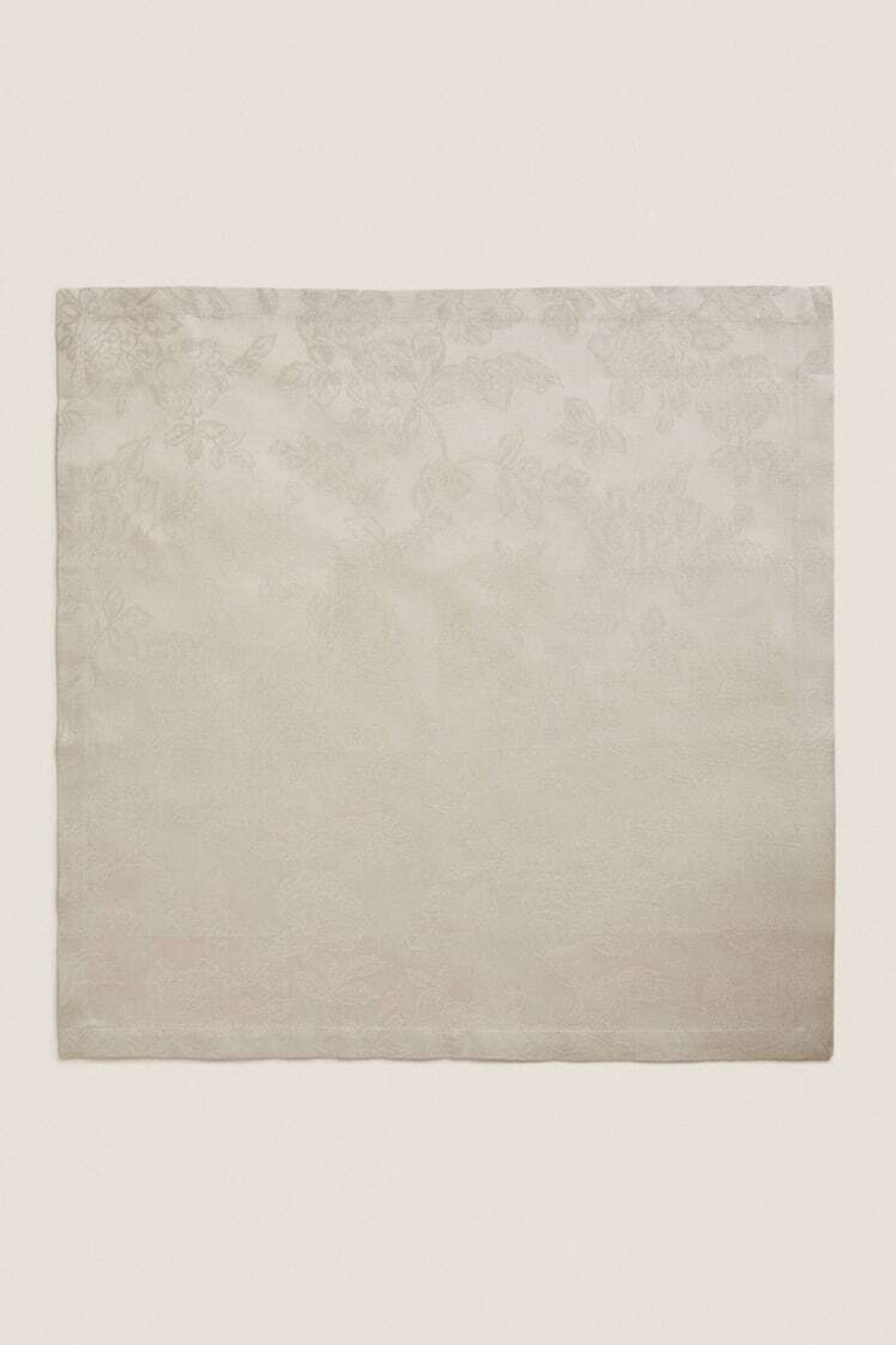 ZARA HOME ЖАККАРДОВЫЕ САЛФЕТКИ С ЦВЕТОЧНЫМ РИСУНКОМ (УПАКОВКА ИЗ 2 ШТУК), КОРИЧНЕВЫЙ