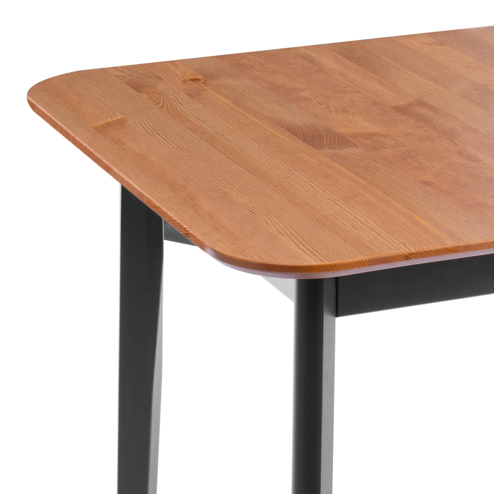 Стол Соната Люкс/ Sonata Lux table, 75х75х75 см массив сосны, антик/чёрный, 75х75х75 см