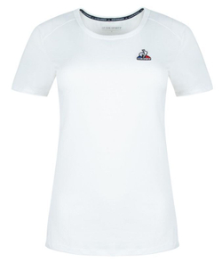 Женская теннисная футболка Le Coq Sportif Training Perf Tee SS No.1 W - new optical white