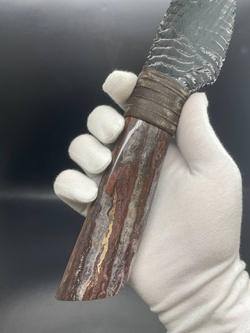 Обсидиановый клинок рукоять яшма 26 см