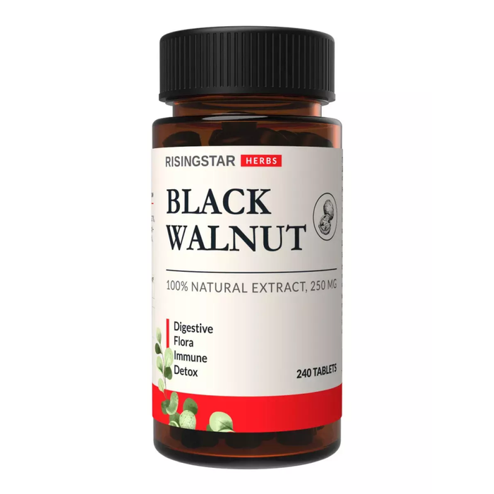 Экстракт черного ореха, Black walnut, Risingstar, 240 капсул