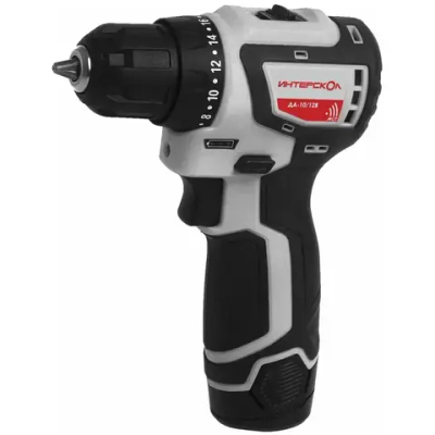 Аккумуляторная дрель-шуруповерт ИНТЕРСКОЛ ДА-10/12В 2Ач 36Нм б/щ МиниМА 687.2.2.70