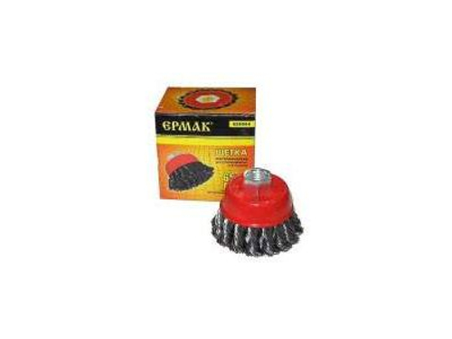 Щетка металл. ЕРМАК для УШМ  65мм/М14 крученая чашка (100шт/кор)