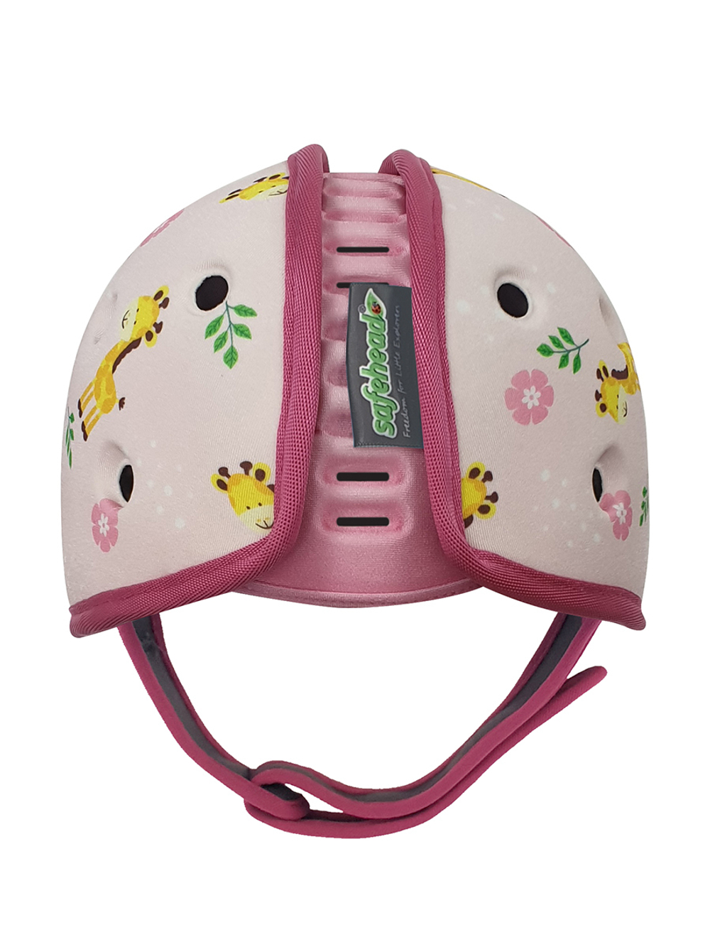 Мягкая шапка-шлем для защиты головы SafeheadBABY. Жираф