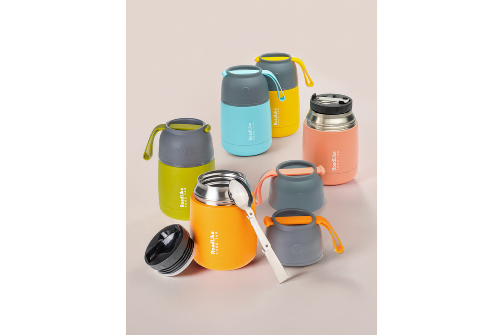 Термос для еды RoadLike Jar 420мл, оранжевый