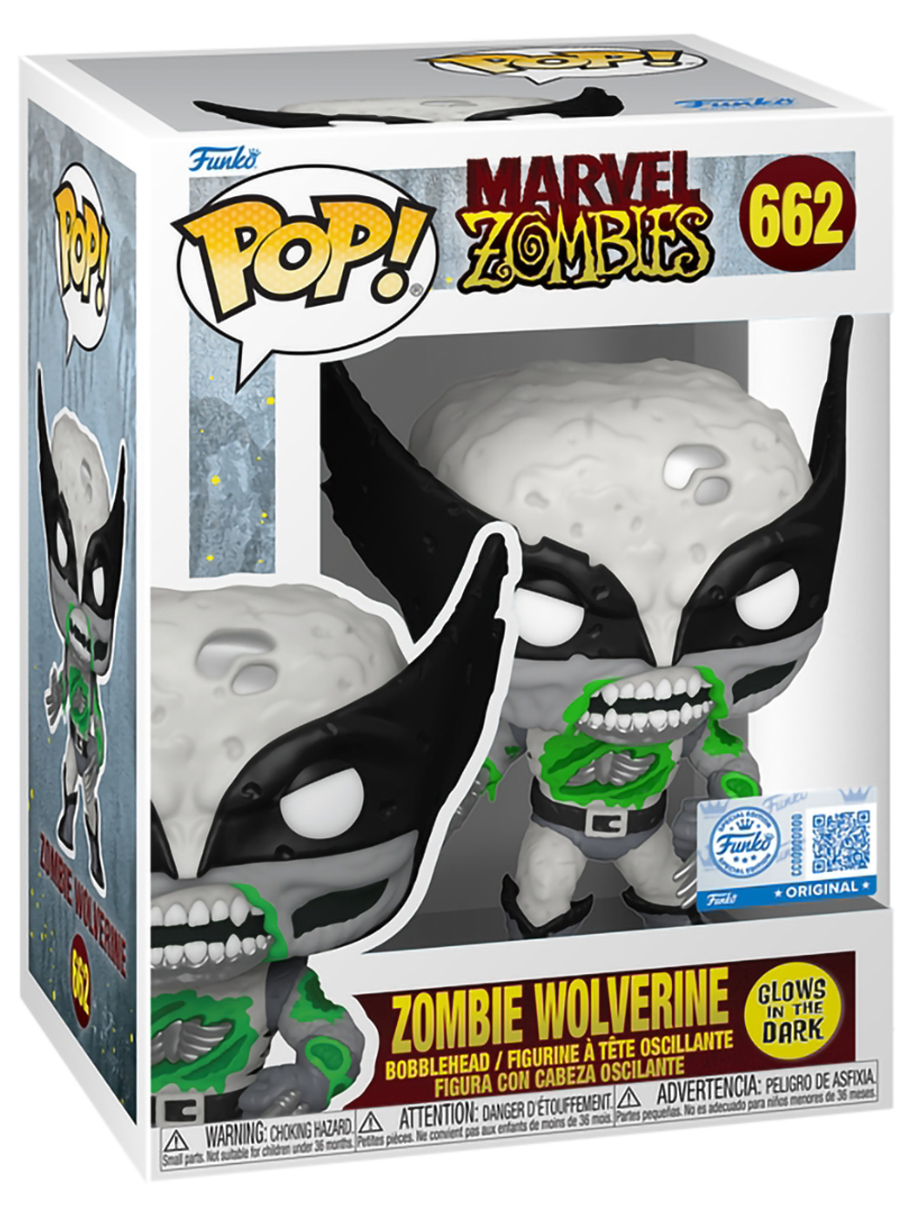 Фигурка Funko POP! Bobble Marvel Zombies Zombie Wolverine (B&W) (GW) (Exc) (662) 88261