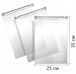 Пакеты Зип Лок с бегунком прозрачные 25x35 см 60 мкм ПВД