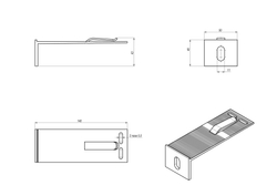 RLS-BR-S-14050 Кронштейн малый  RLS  S 140x50
